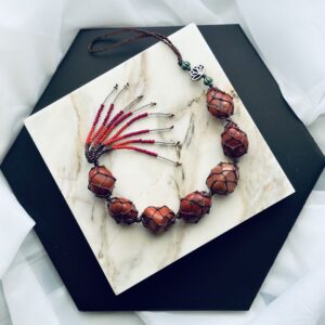 Handmade Chakra Hanging Ornament - (Red Jasper)
