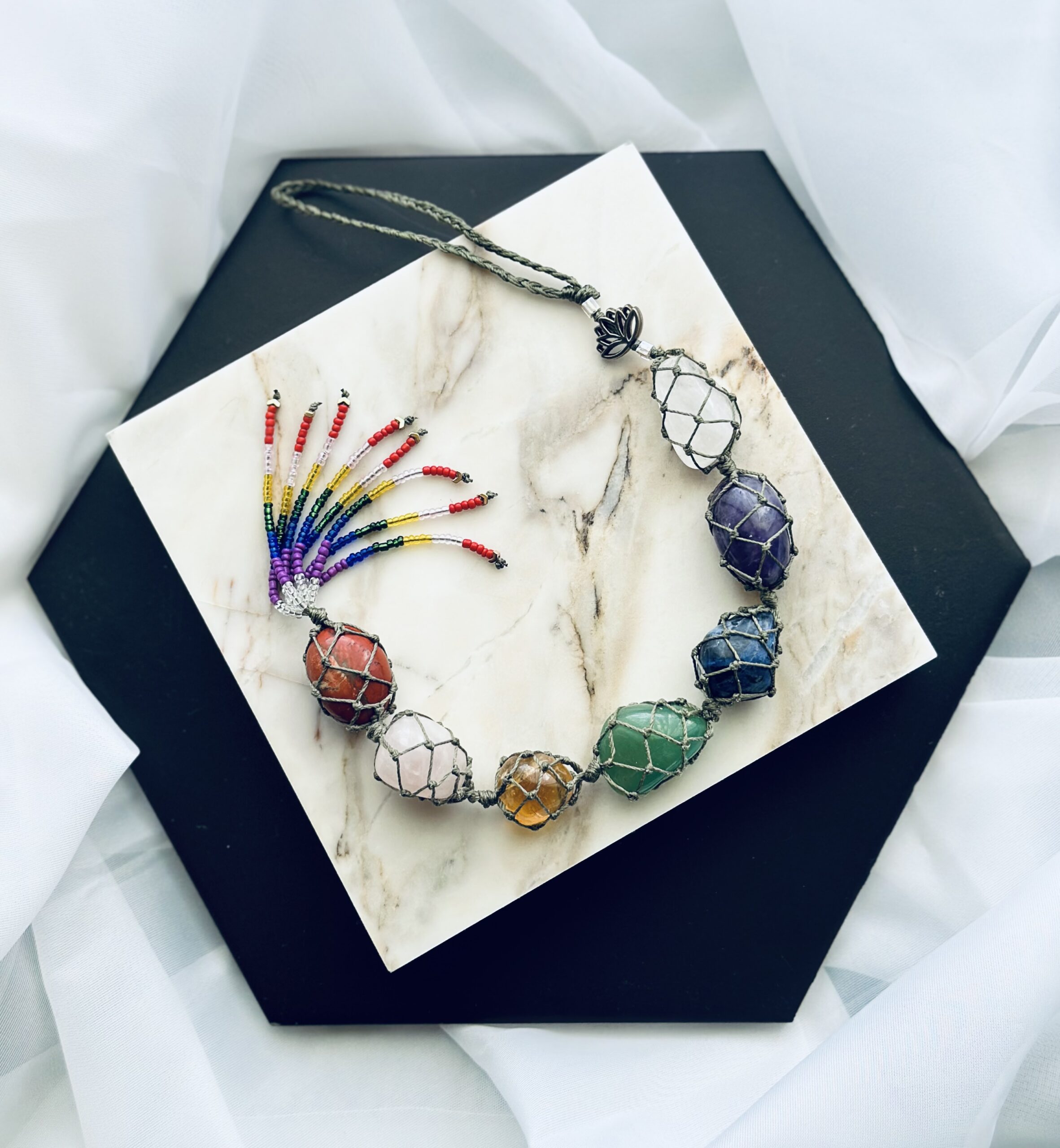 Handmade Chakra Hanging Ornament - (7 Chakra Colors)